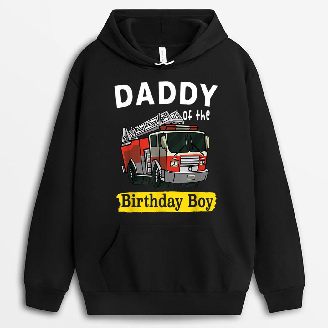 Daddy Of The Birthday Boy Fireman Firefighter Birthday Party T-Shirt