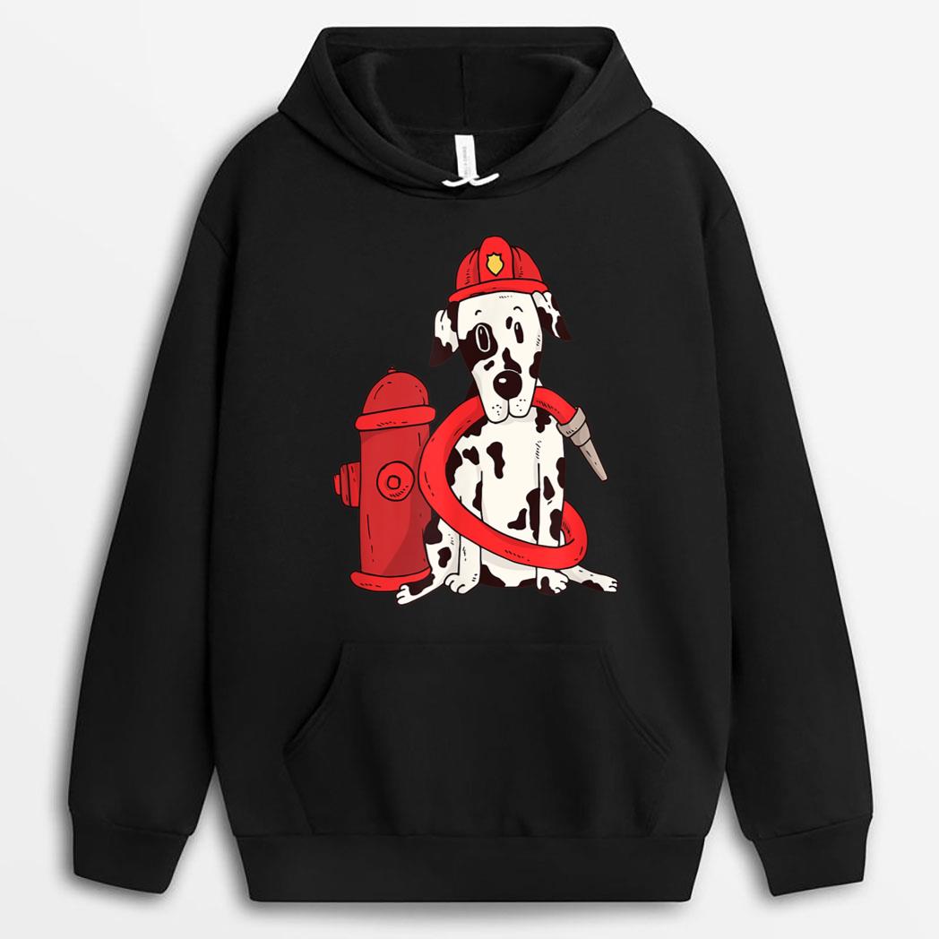 Dalmatian Firefighter Funny Dalmatian Firefighter Fireman T-Shirt