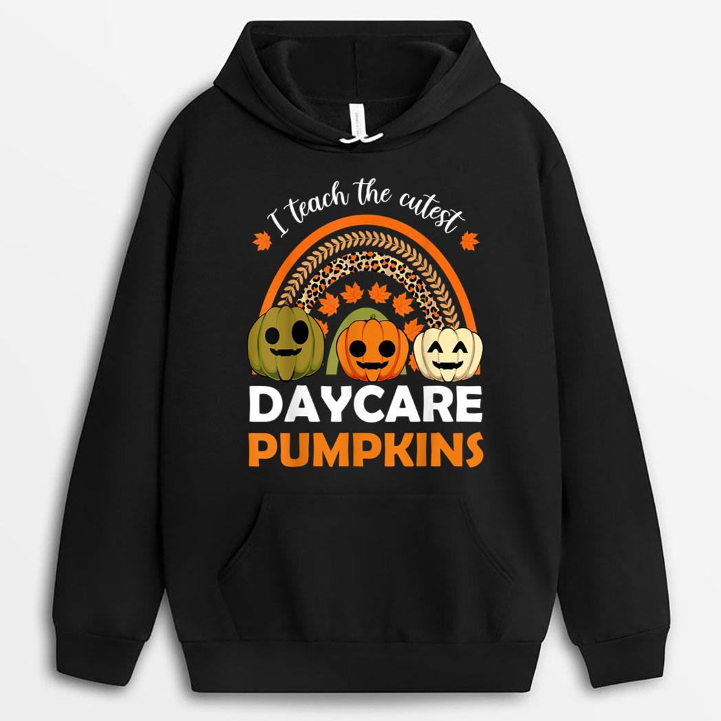 Daycare Teacher Lazy Halloween Costume Pumpkin Boho Rainbow T-Shirt