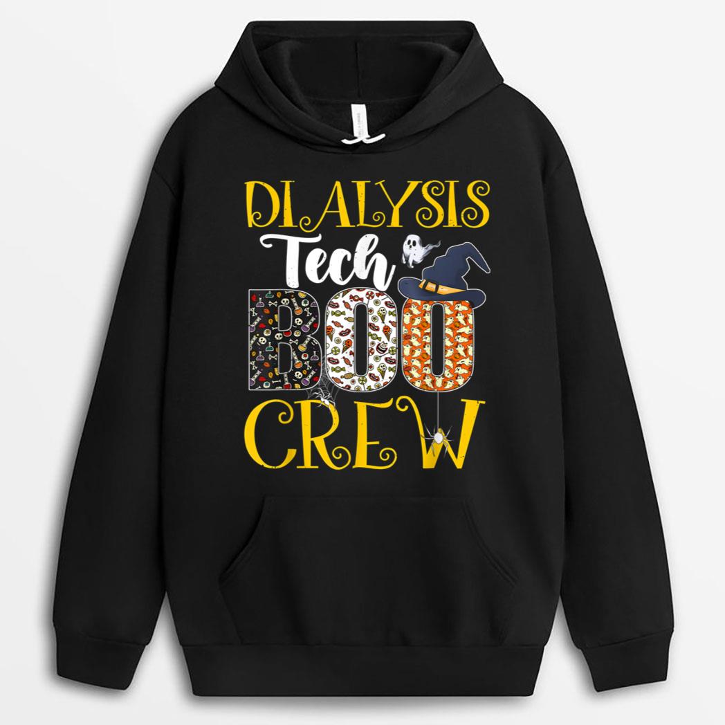 Dialysis Tech Boo Crew Halloween Nurse Boo Ghost Spider T-Shirt