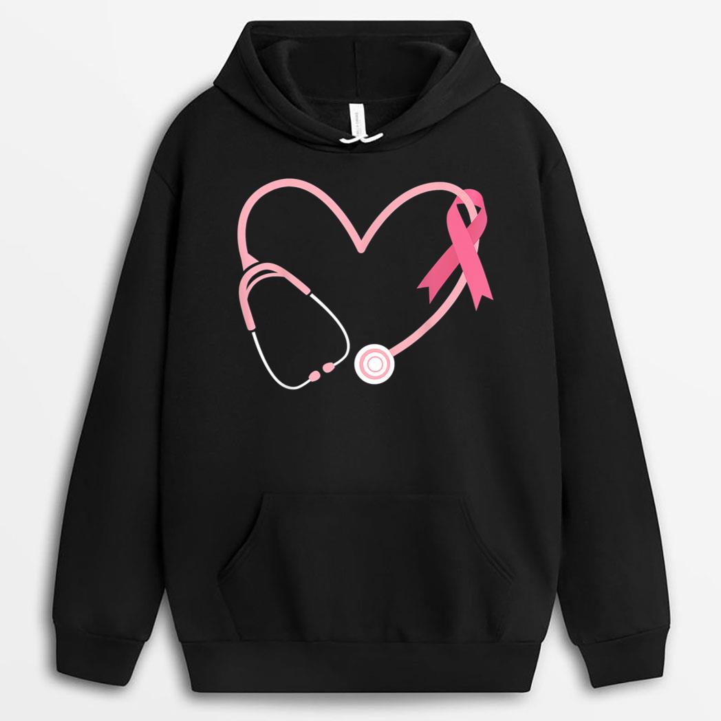Doctor Nurse Heart Love Pink Ribbon Cute Breast Cancer Gifts T-Shirt