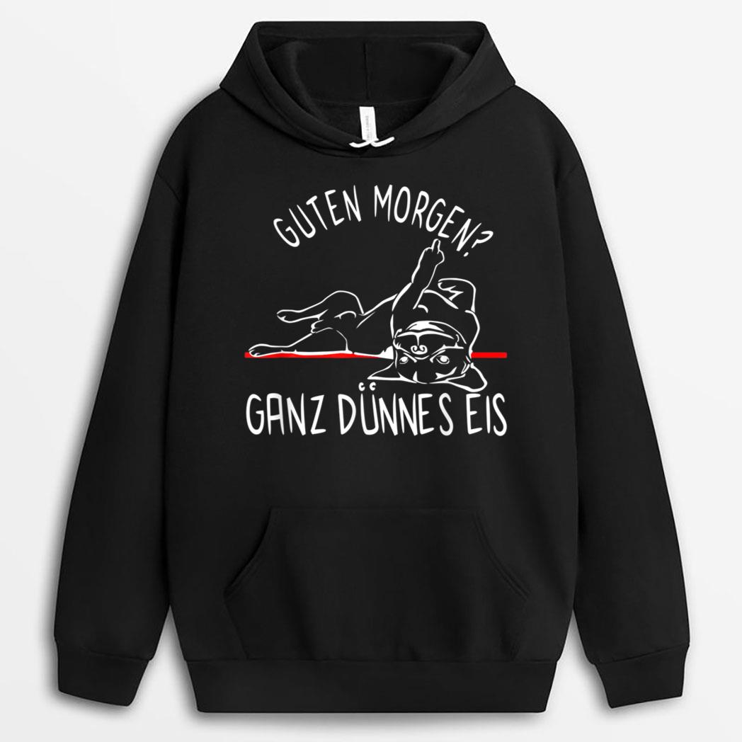 Dog Bulldog Morning Grouch Saying Hin Ice Dogs T-Shirt