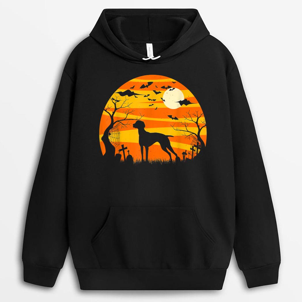 Dog Halloween Vizsla Dog Jack O Lantern Pumpkin T-Shirt
