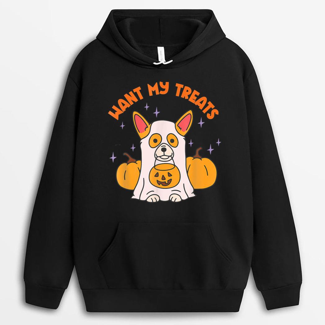 Dog Treat Or Treating Pajamas Jackolantern Ghost Halloween T-Shirt