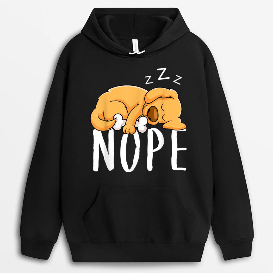 Dogs 365 Nope Dog Funny Dog Sleeping T-Shirt