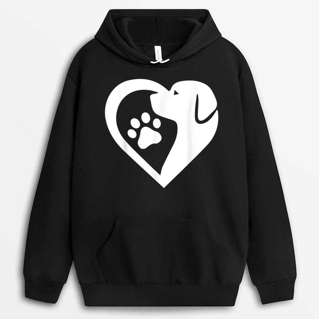 Dogs 365 Paw Rescue Animal Dog Heart Love Dog T-Shirt