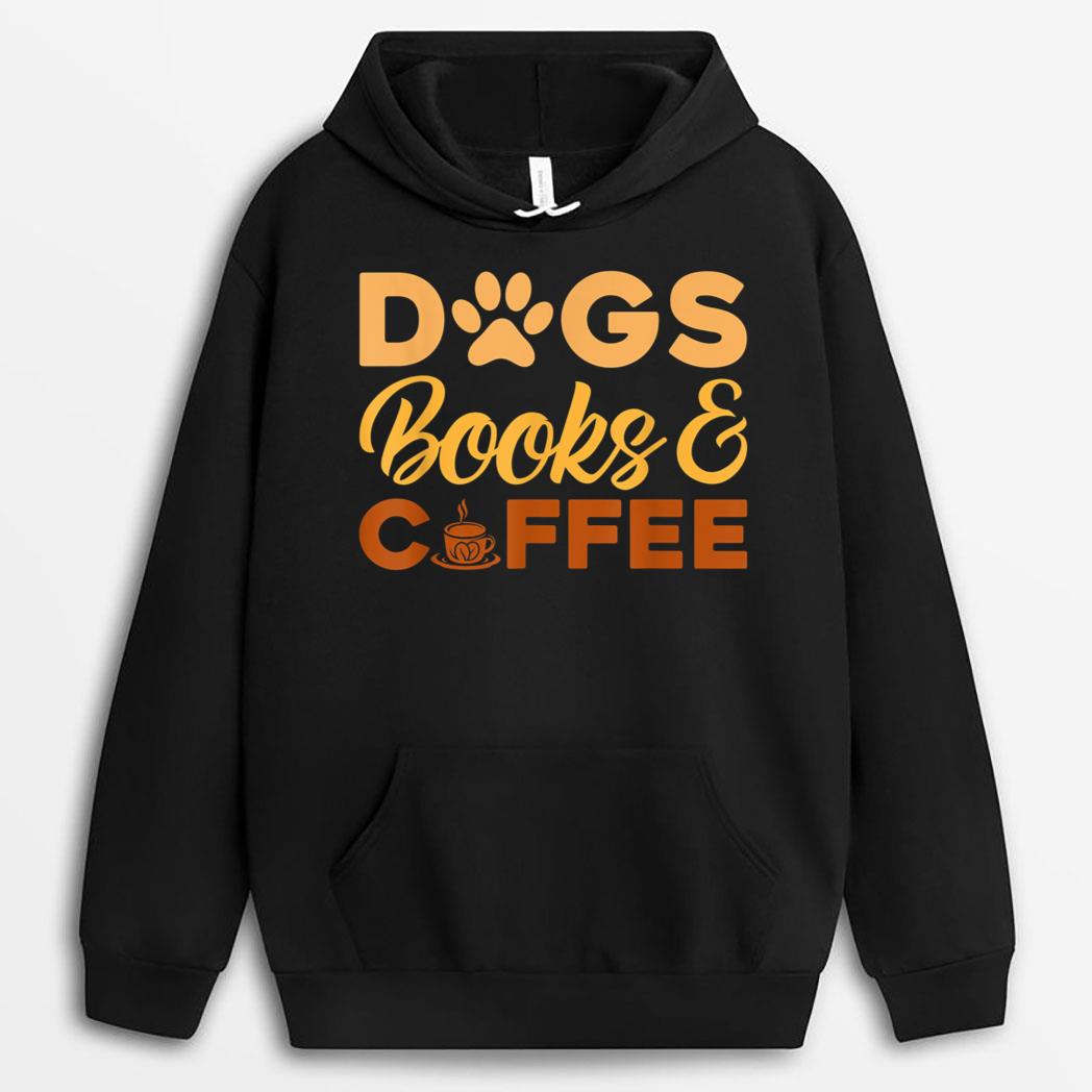 Dogs Books & Coffee T-Shirt