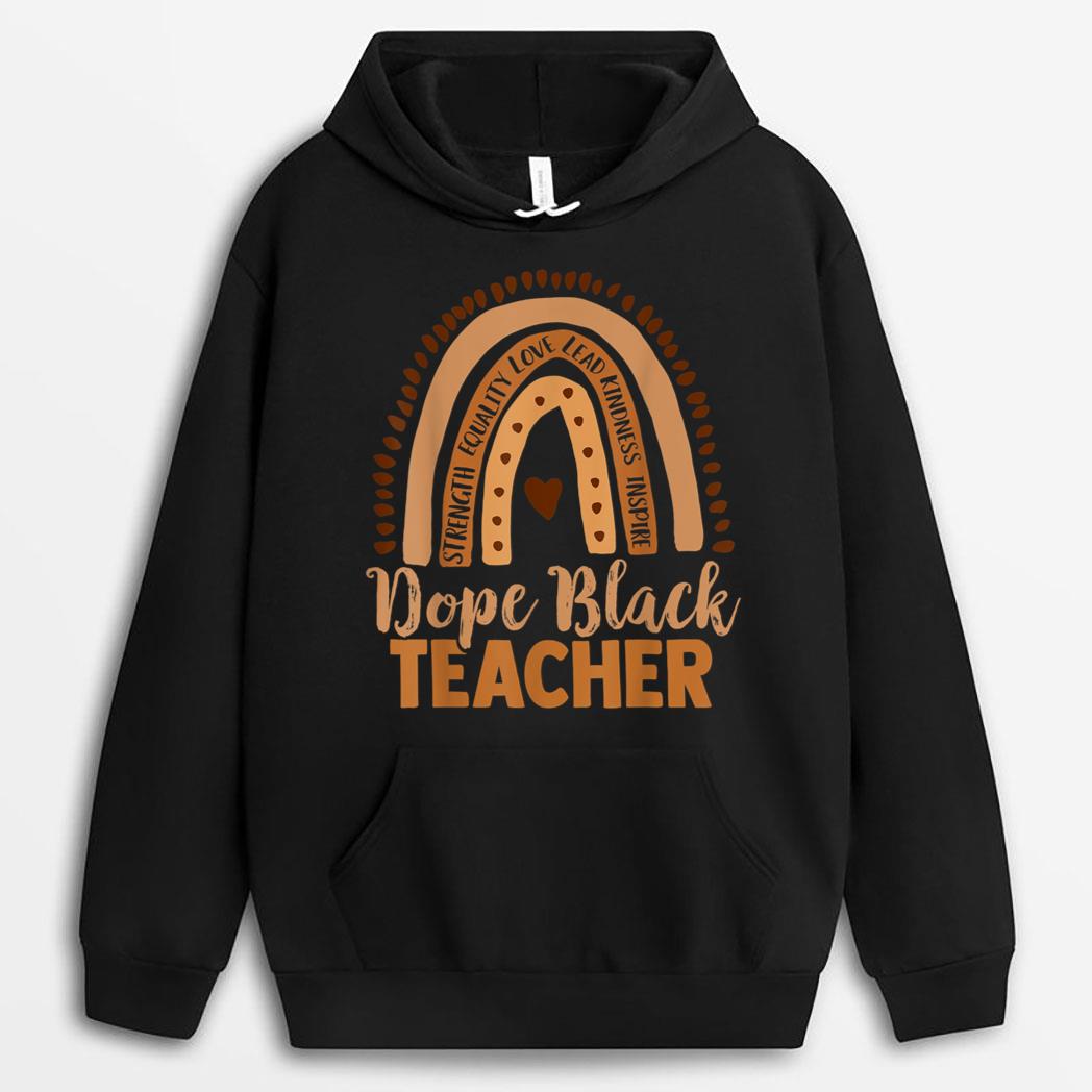 Dope Black Teacher, Rainbow Melanin Poppin, Educator T-Shirt