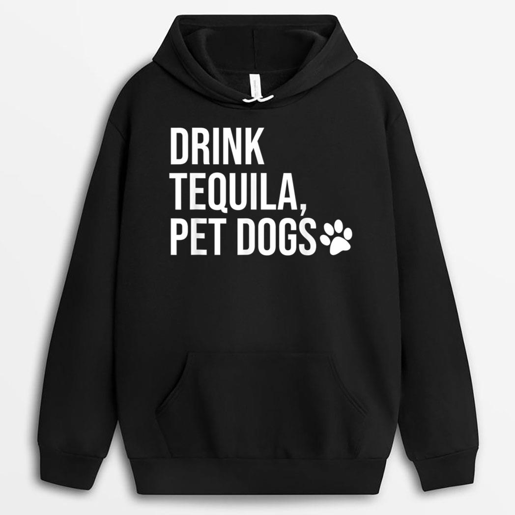 Drink Tequila Pet Dogs Shirt that says Tequila Tops,Drinking T-Shirt