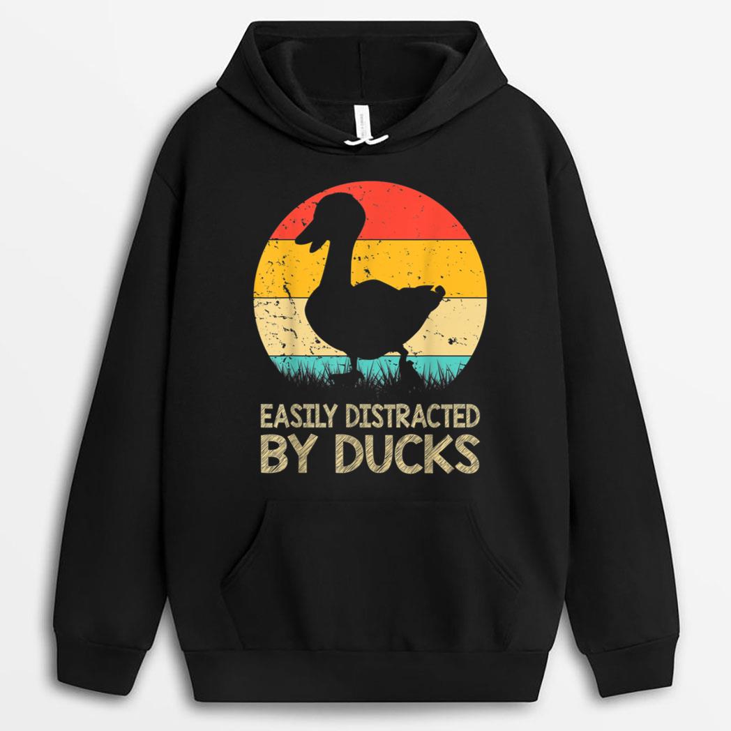 Duck - Easily Distracted By Ducks Bird Farmer T-Shirt