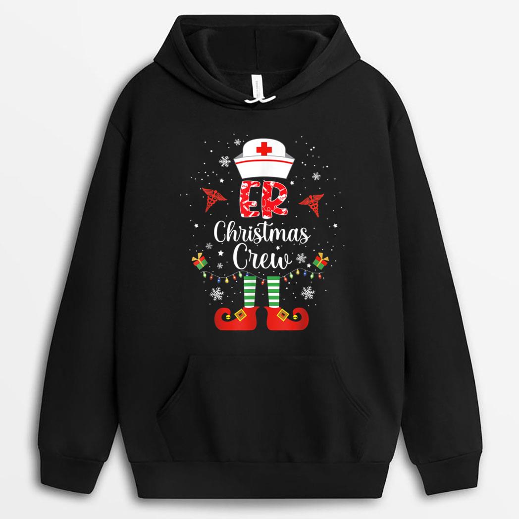 ER Christmas Nurse Crew Family Group Nursing Xmas Pajama T-Shirt