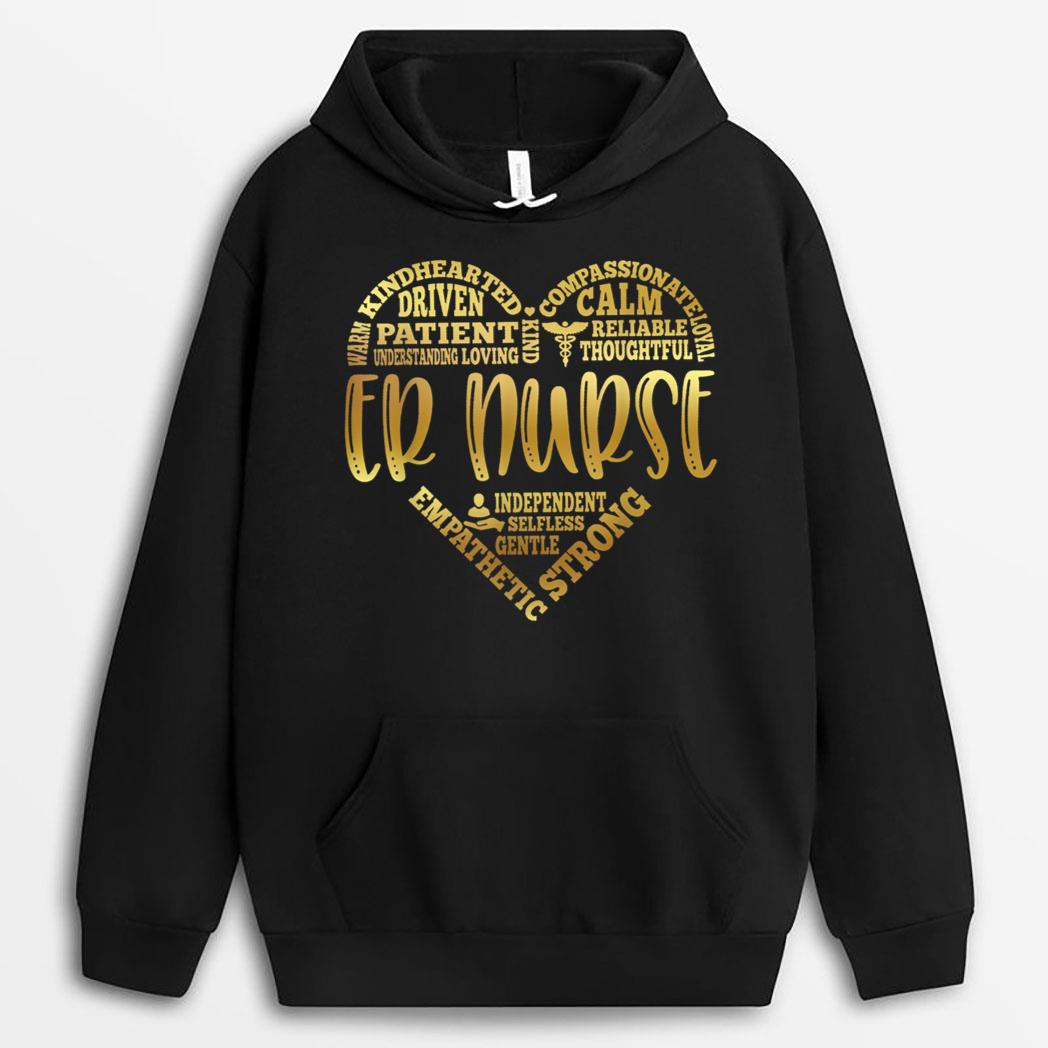 ER Nurse Gold For Women Girls Students ER CNA RN Nurse Week T-Shirt
