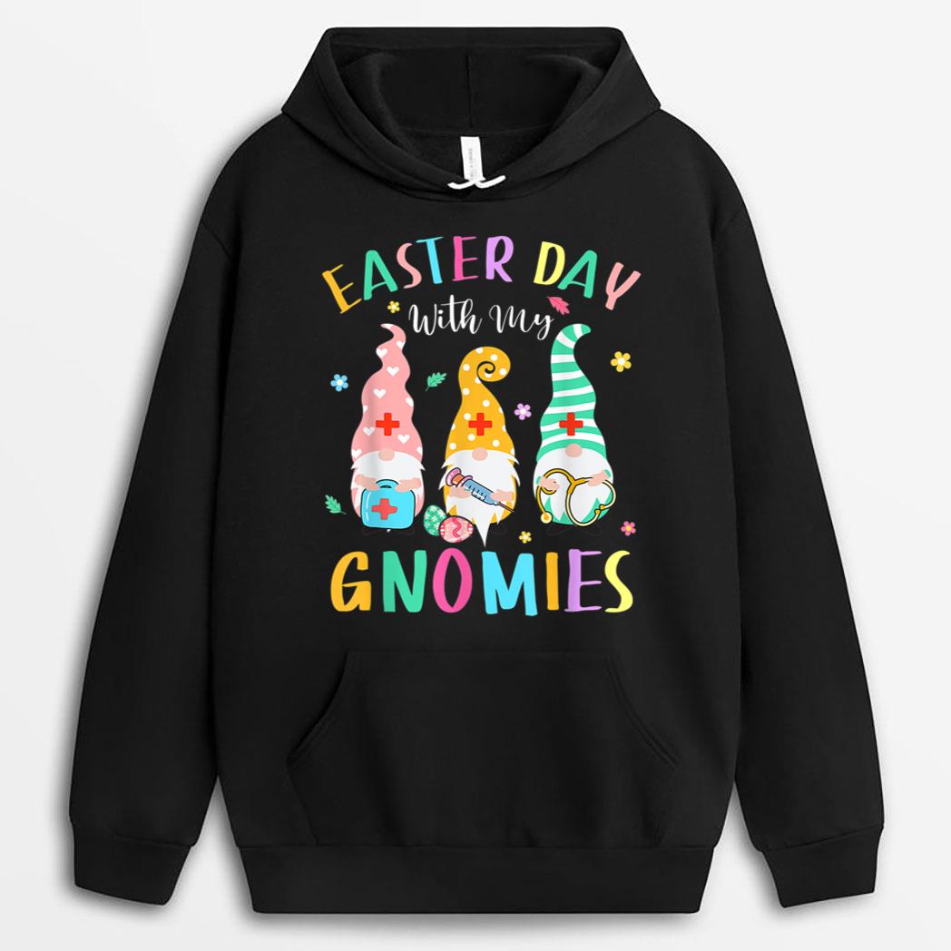 Easter Day With My Gnomies Nurse Life Stethoscope Gnomes T-Shirt
