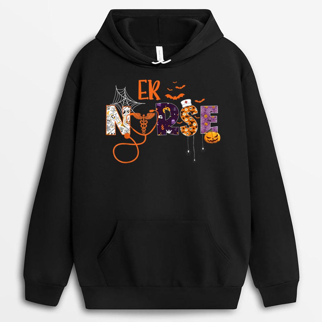 Emergency Nurse ER Nurse Halloween Spooky Season Nursing T-Shirt