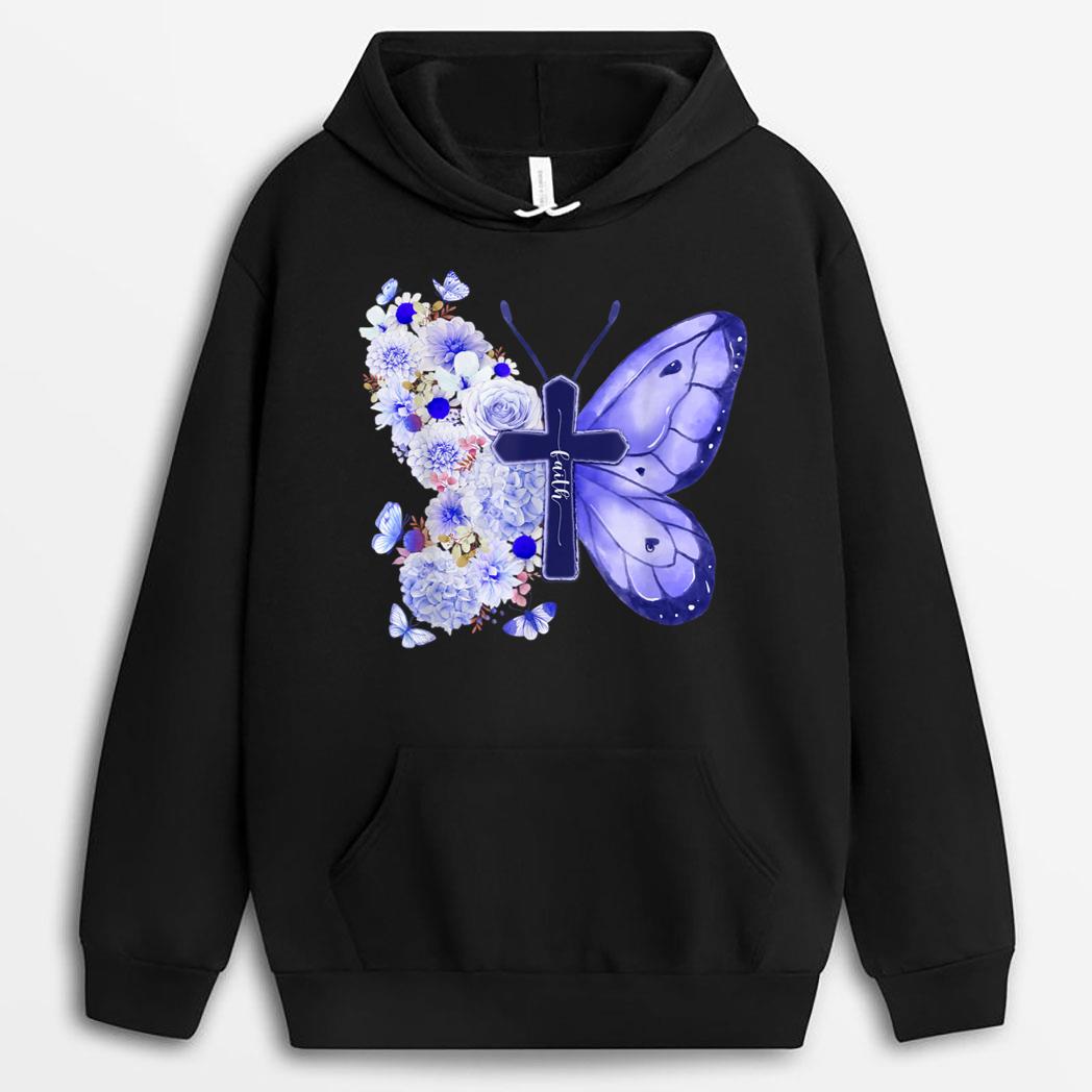 Faith Butterfly Christian Cross Jesus Christian T-Shirt