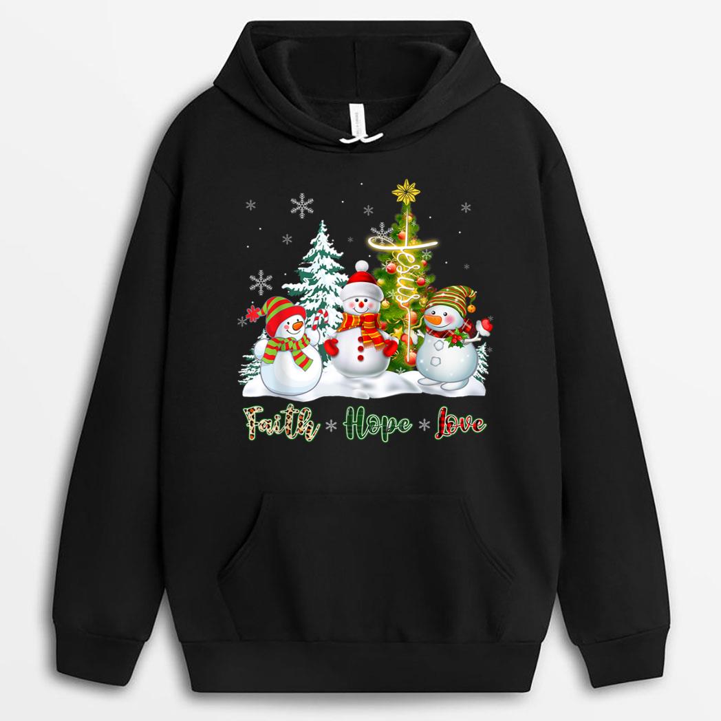 Faith hope love snowman jesus Funny Faith Lover God T-Shirt