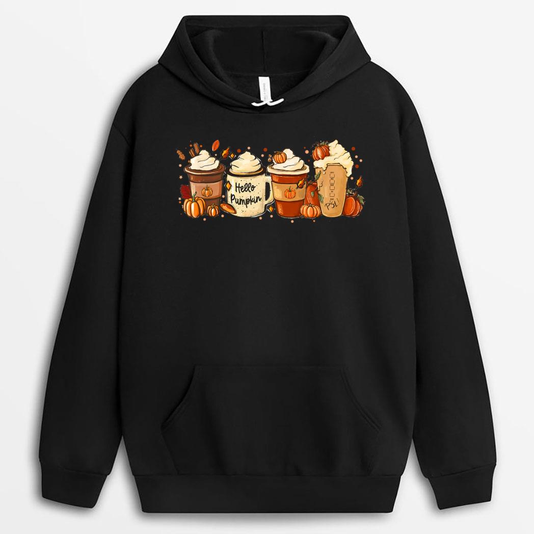 Fall Coffee Pumpkin Spice Latte Drinks Autumn Thanksgiving T-Shirt