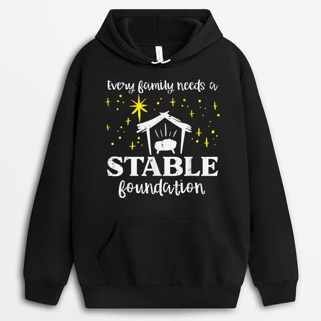 Family Stable Foundation Christian Jesus Christmas Xmas T-Shirt
