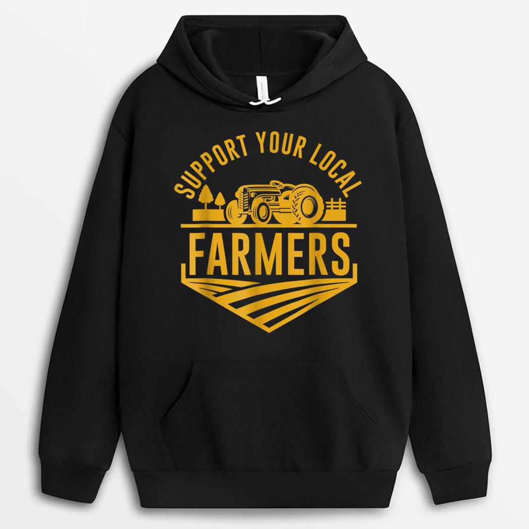 Farm Local Food Patriotic Farming Gift Idea Farmer T-Shirt