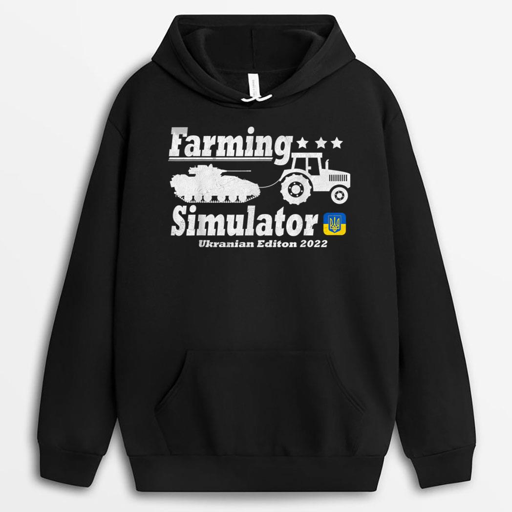 Farmer Simulator Tractor Pulling Tank Ukrainian Edition T-Shirt