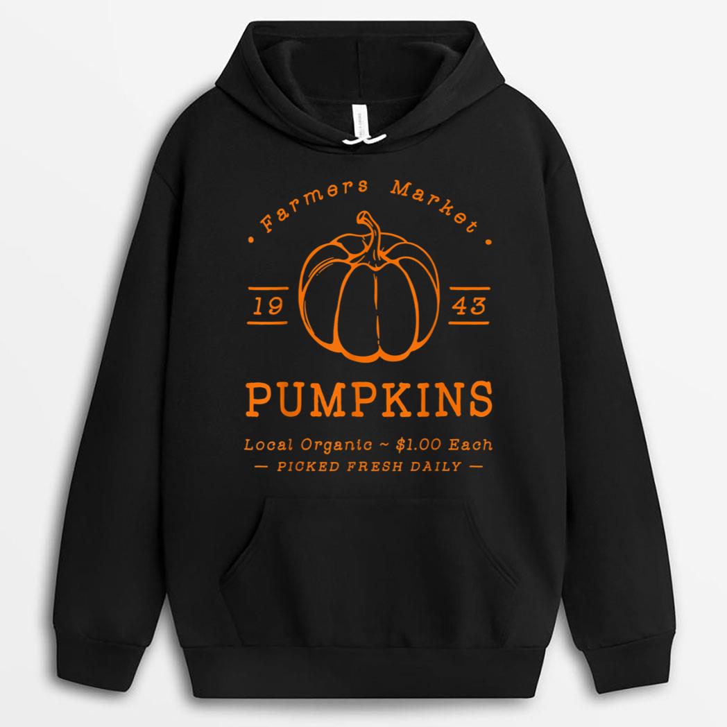 Farmer's Market Pumpkin 1943 Farm Fresh Fall Thanksgiving T-Shirt