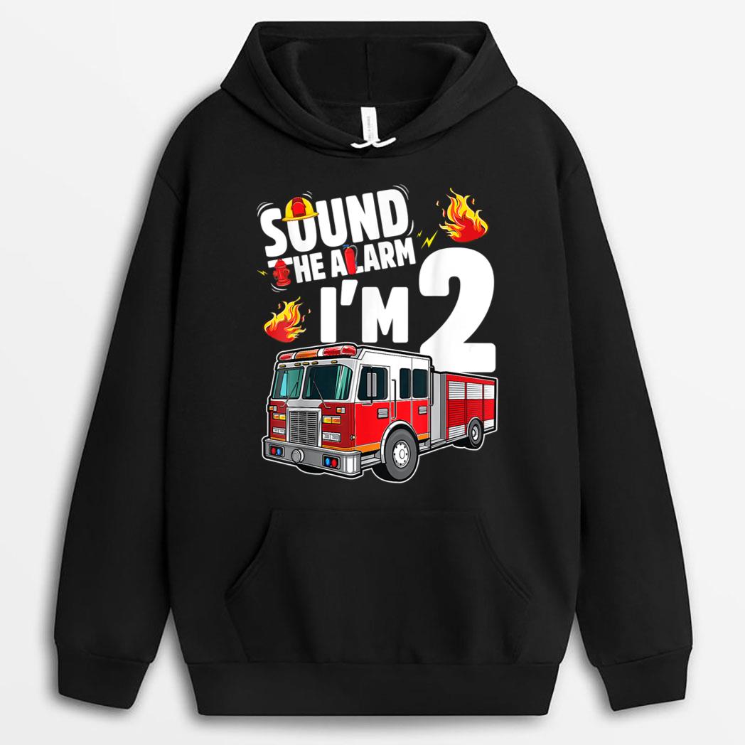Fire Truck 2nd Birthday Boy Firefighter 2 Year Old - Copy T-Shirt