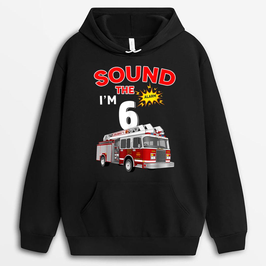 Fire Truck 6 Year Old Firefighter 6th Birthday Boy Toddler T-Shirt