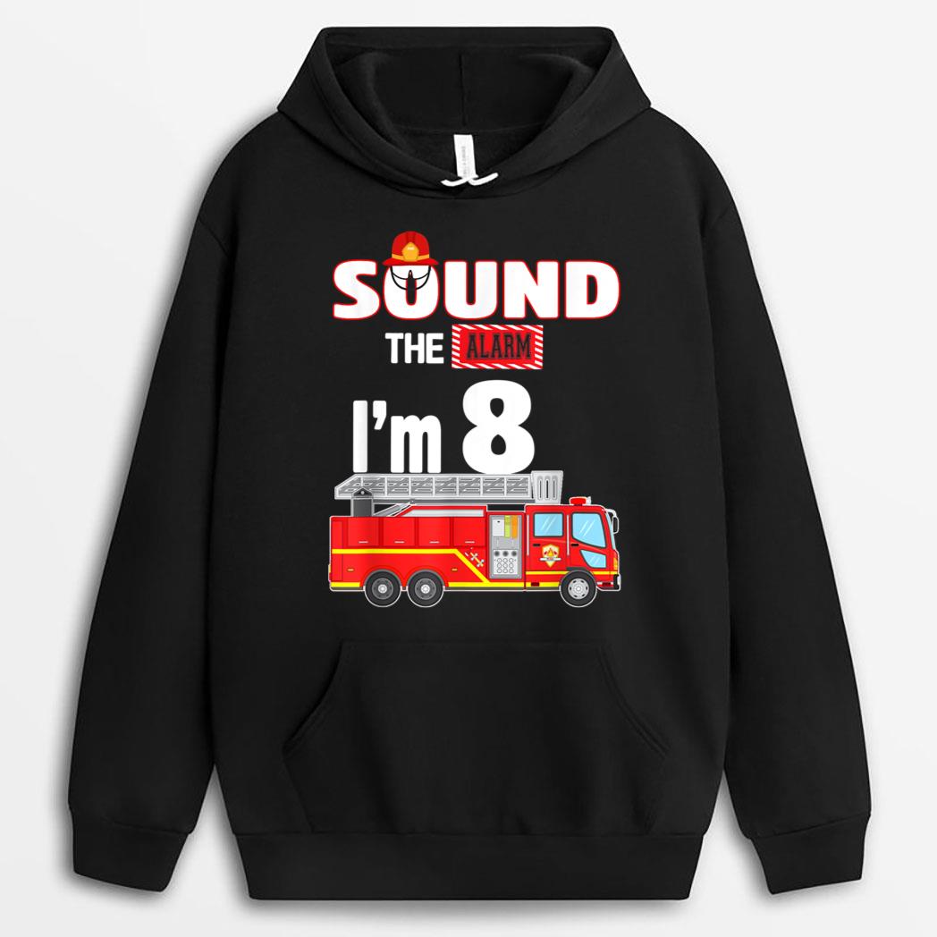 Fire Truck 8 Year Old Firefighter 8th Birthday Boy Toddler T-Shirt