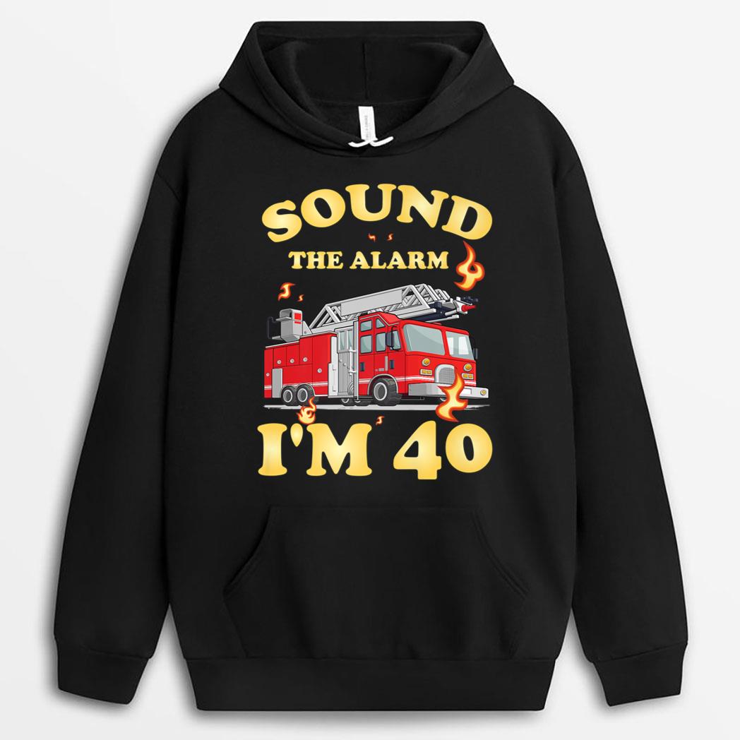 Firefighter 40th Birthday T Fire Engine Fireman T-Shirt