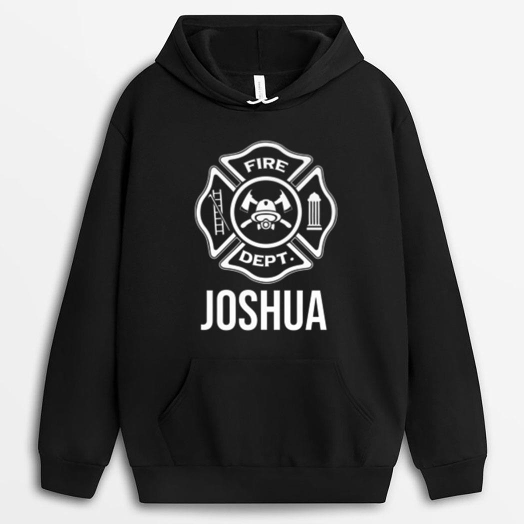Fireman Joshua Name Firefighter Logo Symbol T-Shirt
