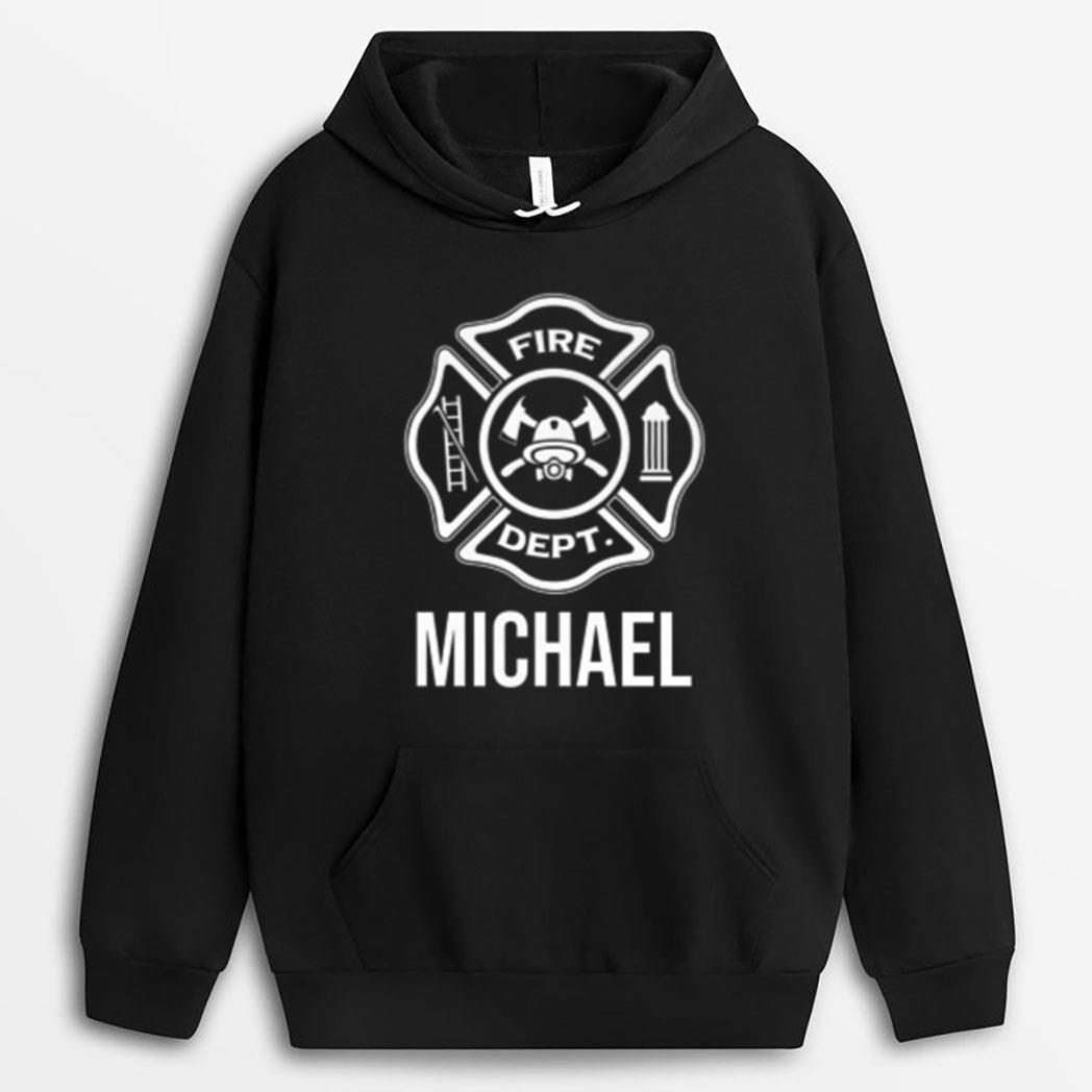 Fireman Michael Name Firefighter Logo Symbol T-Shirt