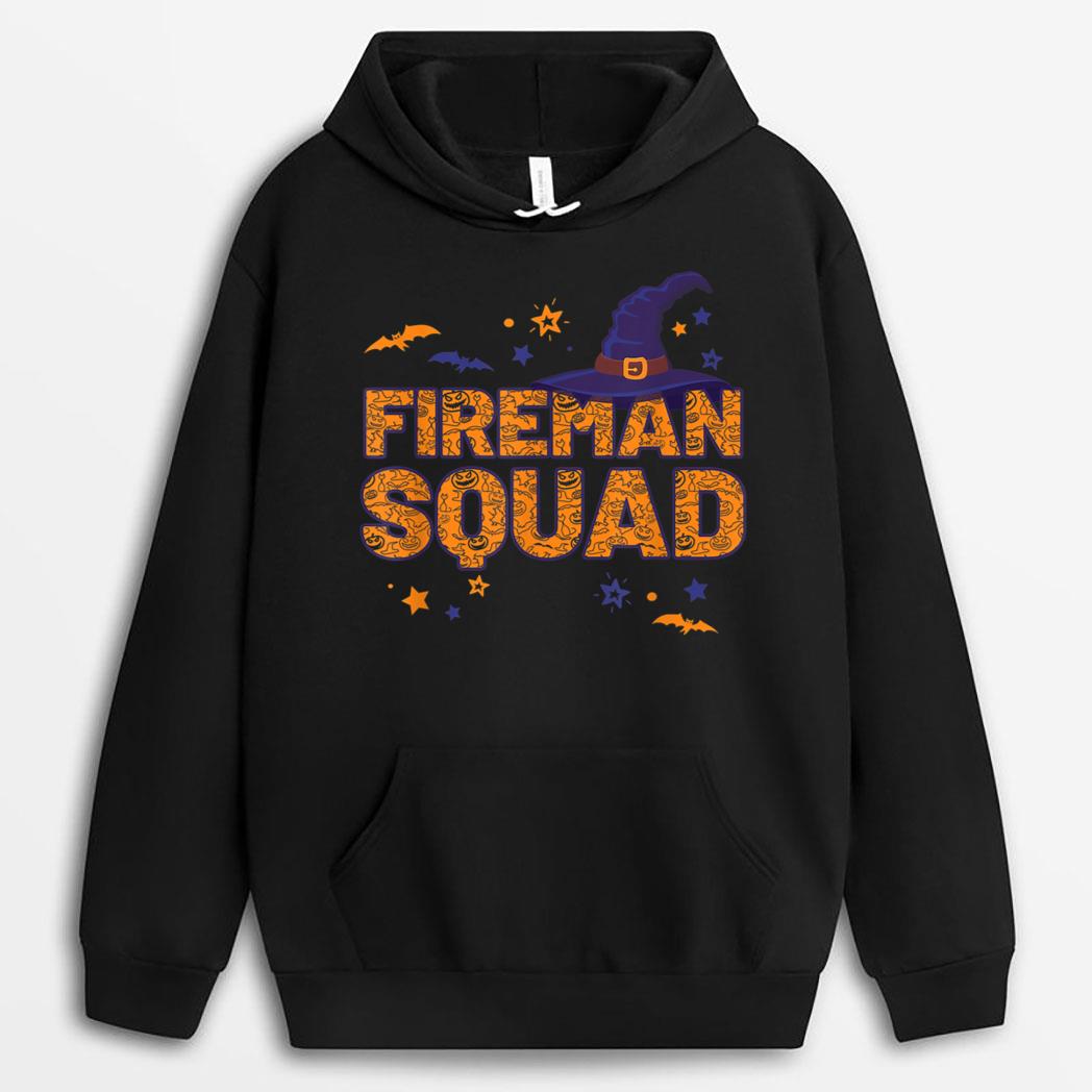 Fireman Squad Witch Halloween Firefighter Matching T-Shirt