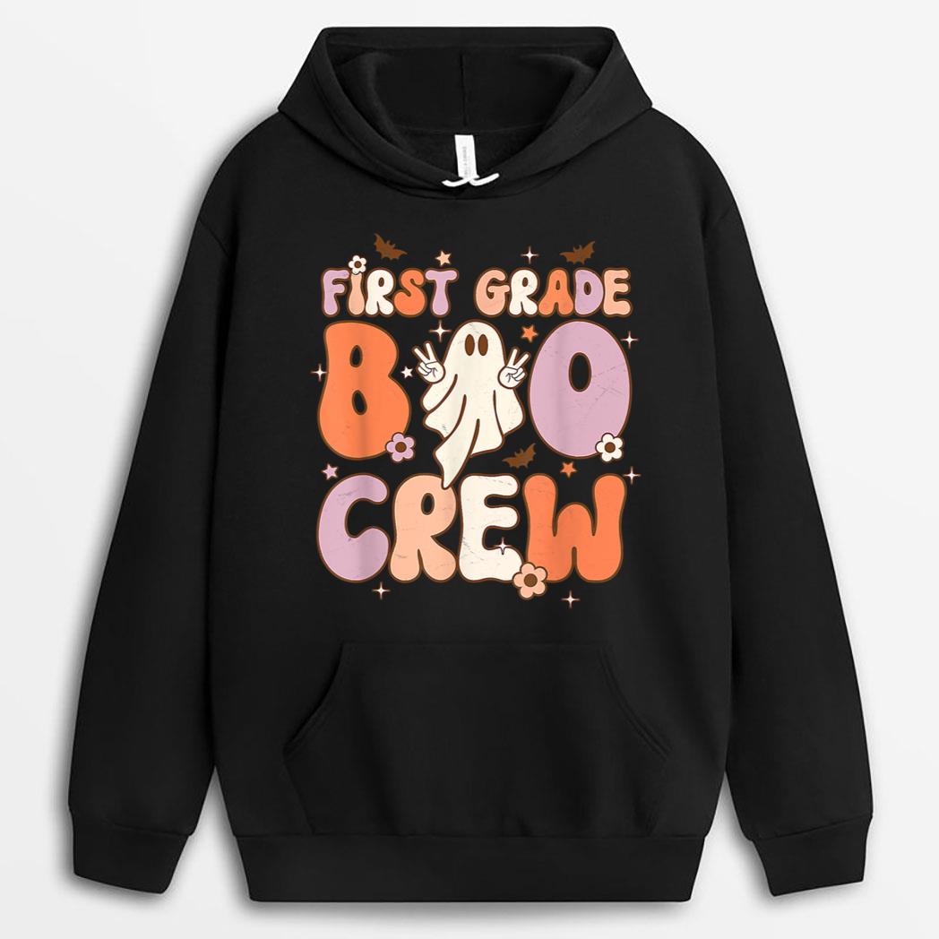 First Grade Boo Crew Cute Ghost Halloween Teacher Student T-Shirt