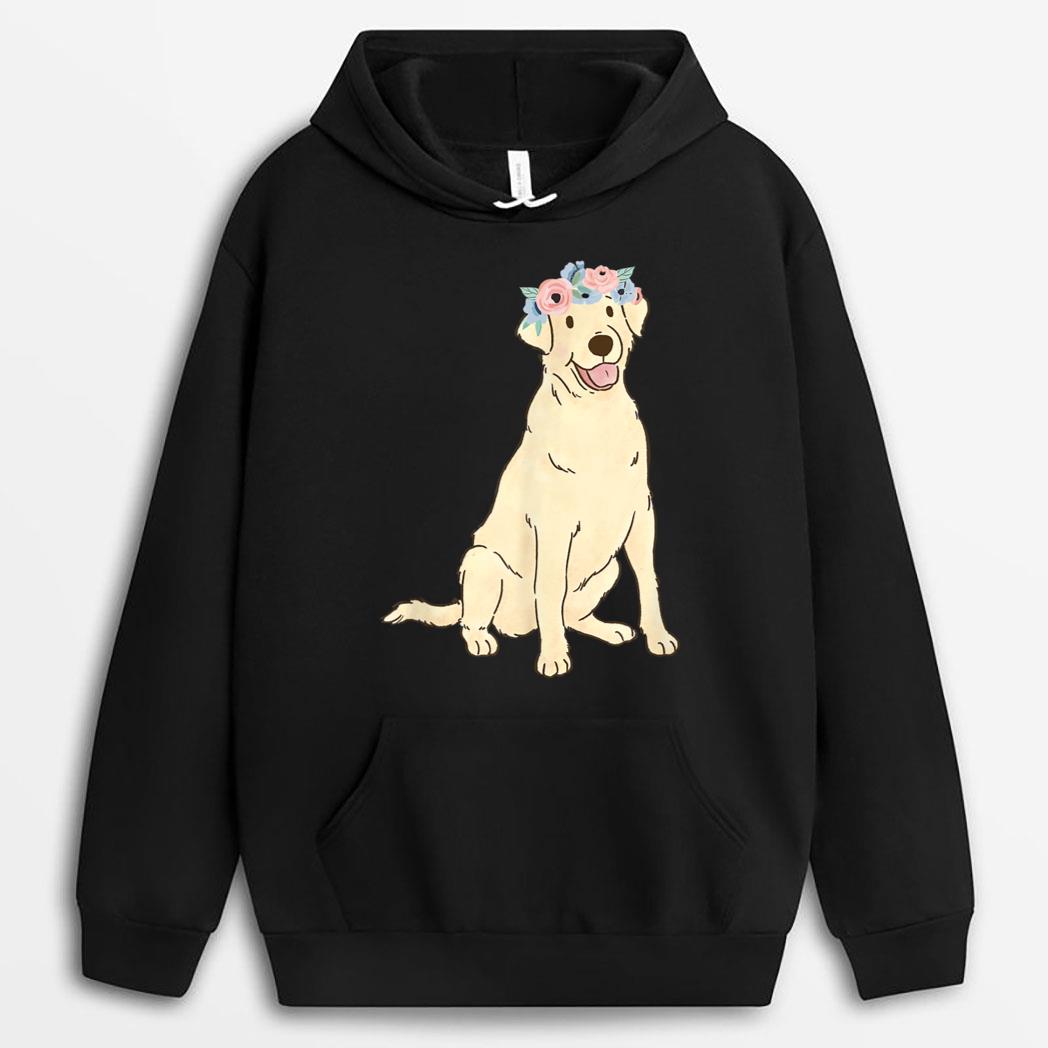 Floral Labrador Retriever Lovers Yellow Lab Dog Mom T-Shirt