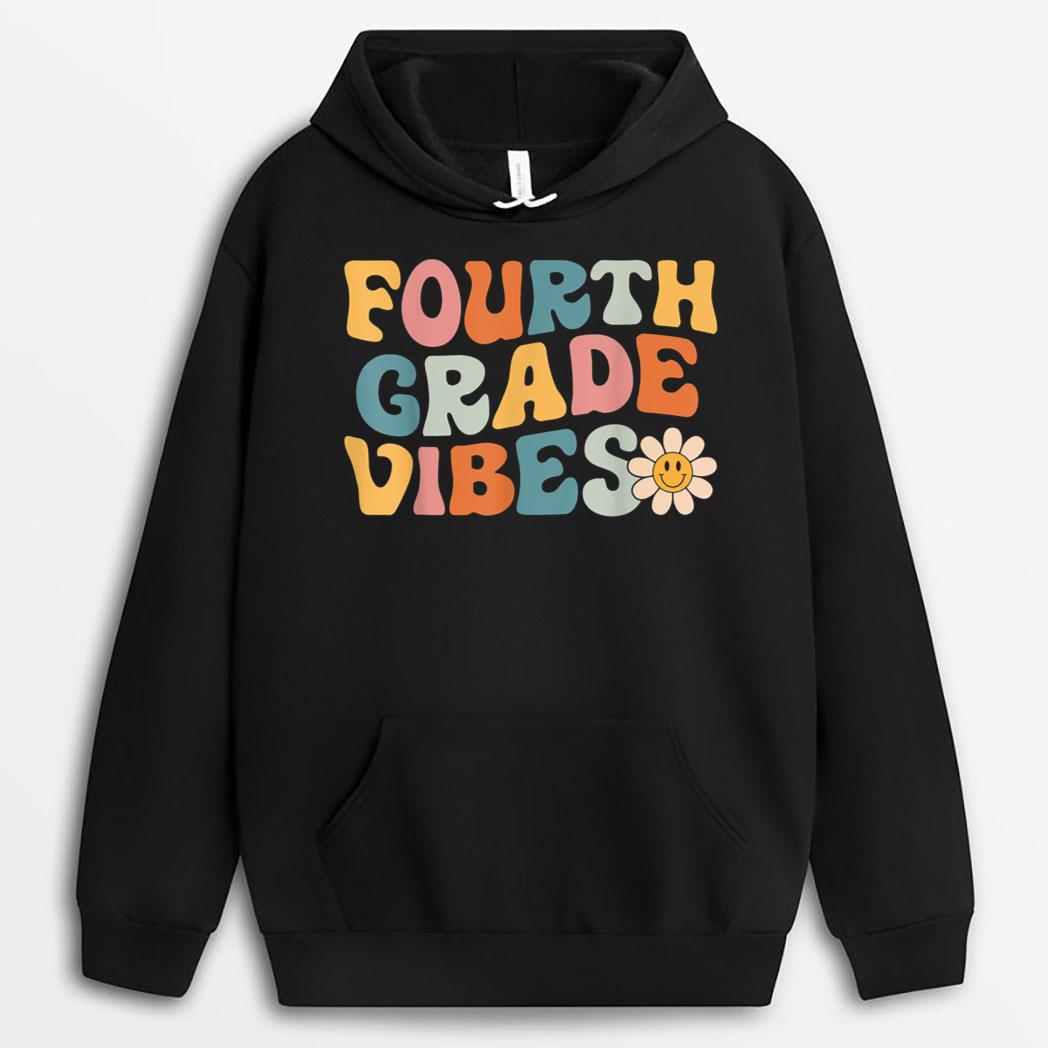 Fourth Grade Vibes - 4th Grade Team Retro 1st Day of School T-Shirt