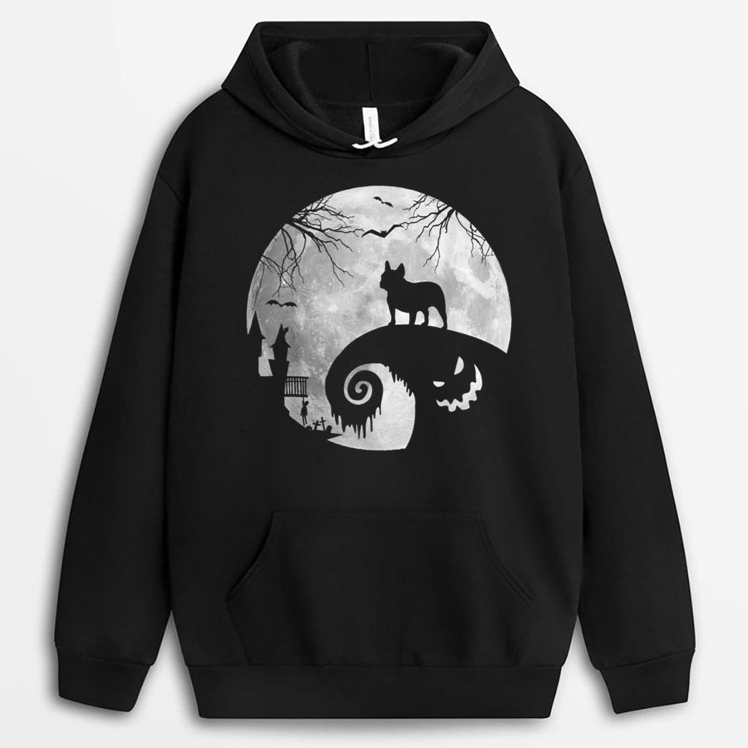 French Bulldog And Moon Halloween Costume Dog Lover Funny T-Shirt