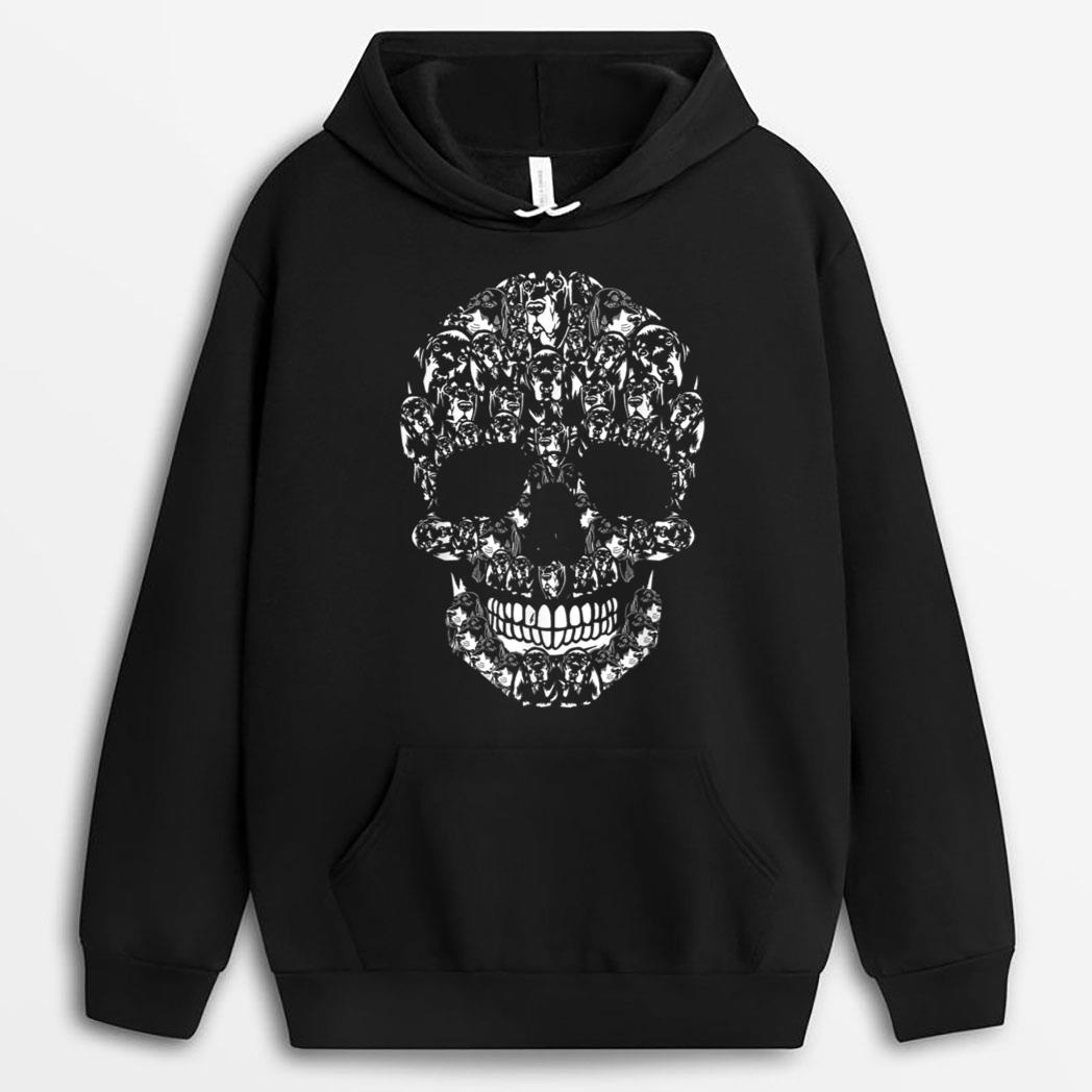 Funny Black and Tan Coonhound Dog Skull Halloween Costume T-Shirt
