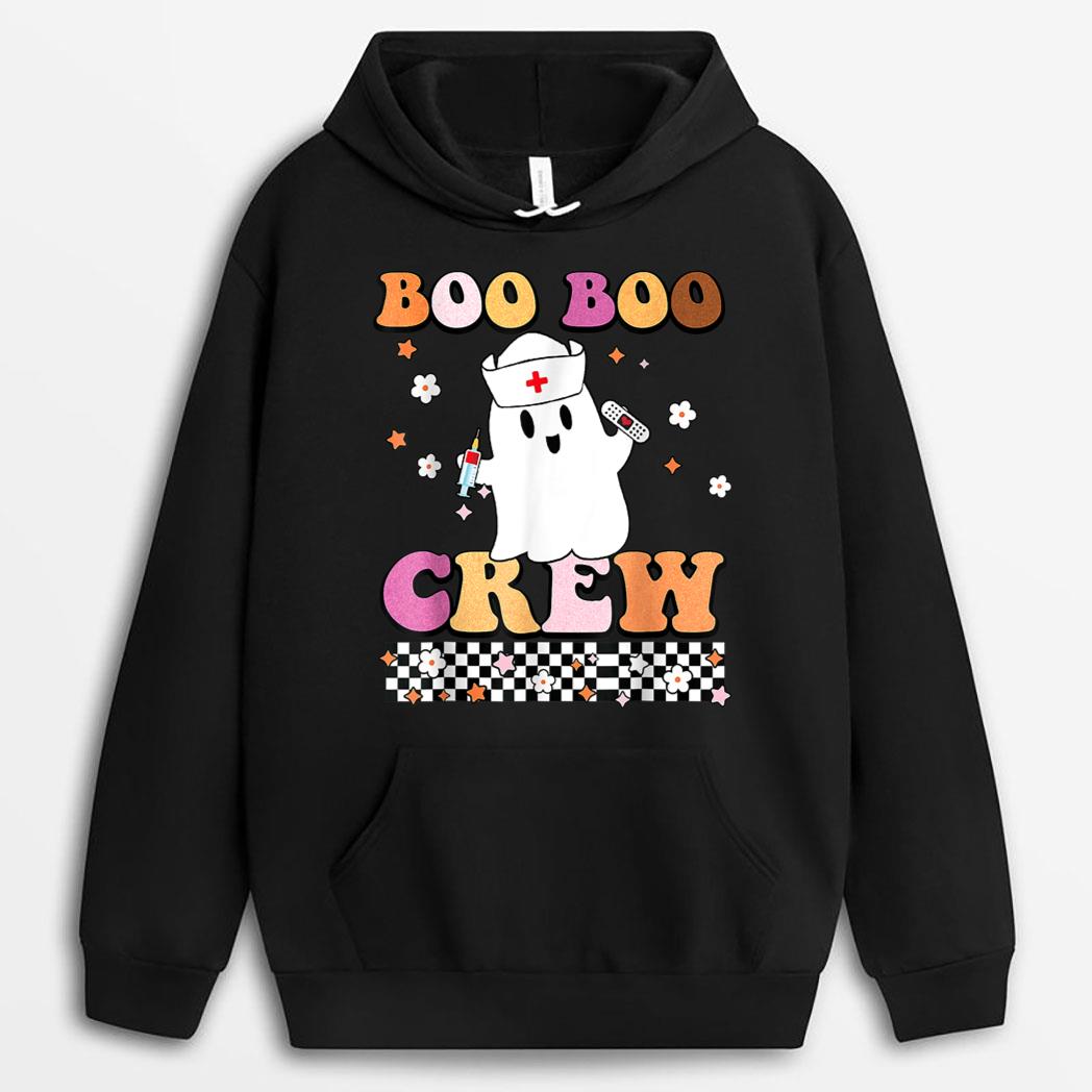 Funny Boo Boo Crew Halloween Nurse Squad Retro Women T-Shirt