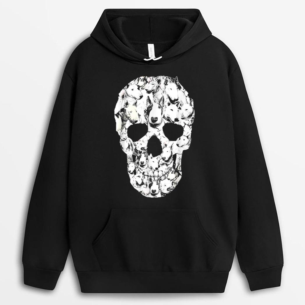 Funny Bull Terrier Dog Skull Halloween Costume T-Shirt