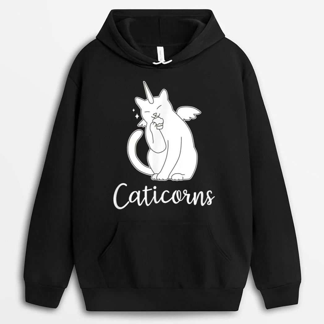 Funny Caticorn  Cat Unicorn Meow Kitty Funny Black Cat T-Shirt
