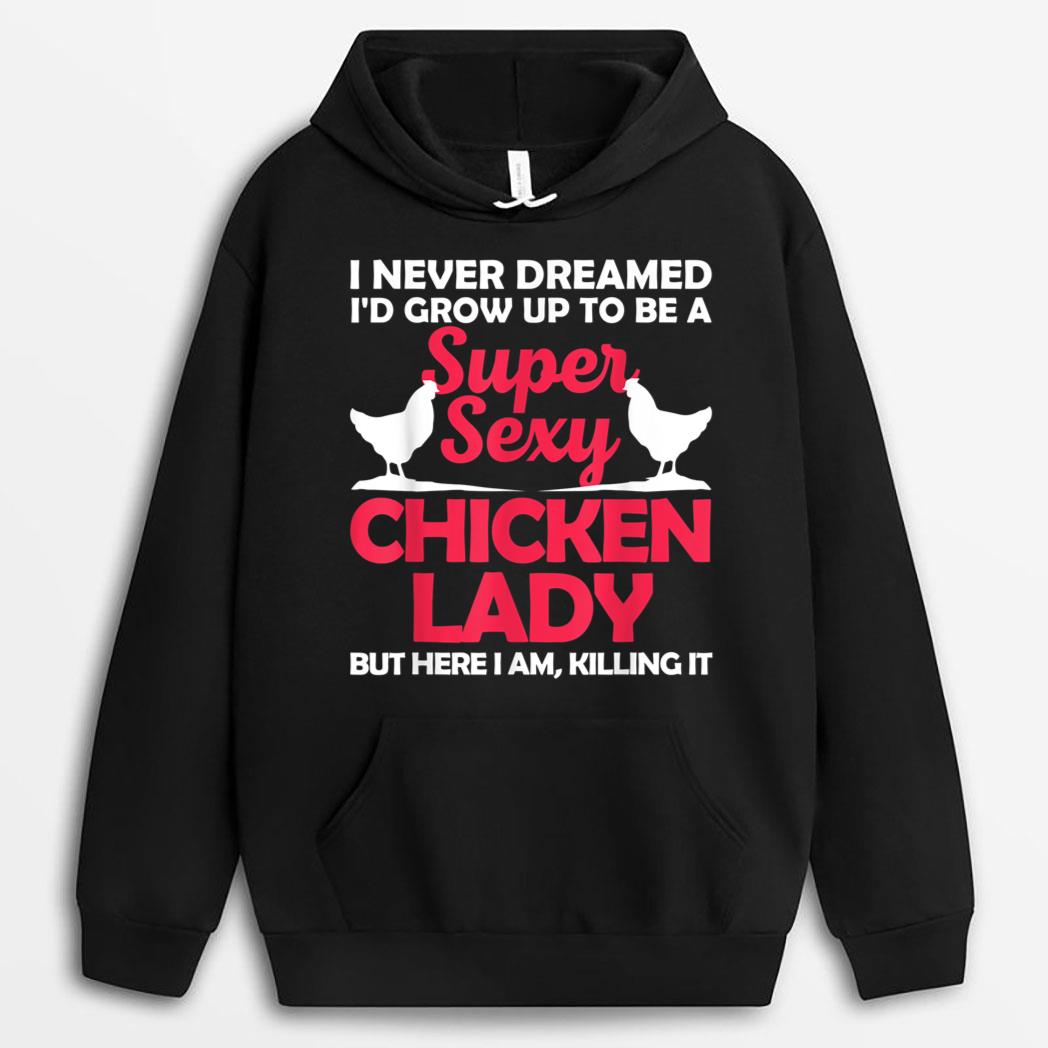 Funny Chicken Lady Chicken Sexy Farmer Ladies T-Shirt
