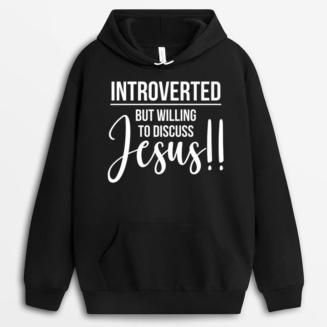 Funny Christian Introverted But Willing to Discuss Jesus Premium T-Shirt