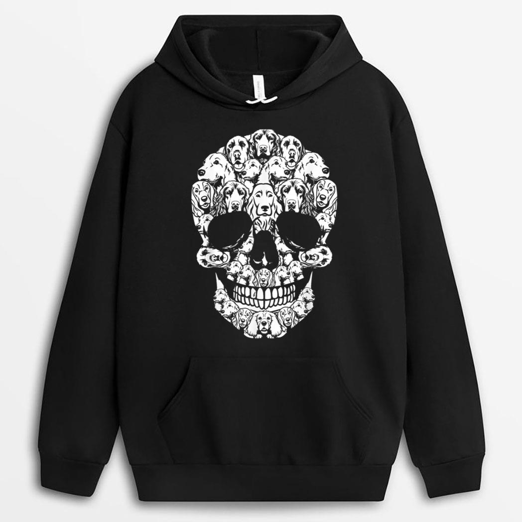 Funny Cocker Spaniel Dog Skull Halloween Costume T-Shirt