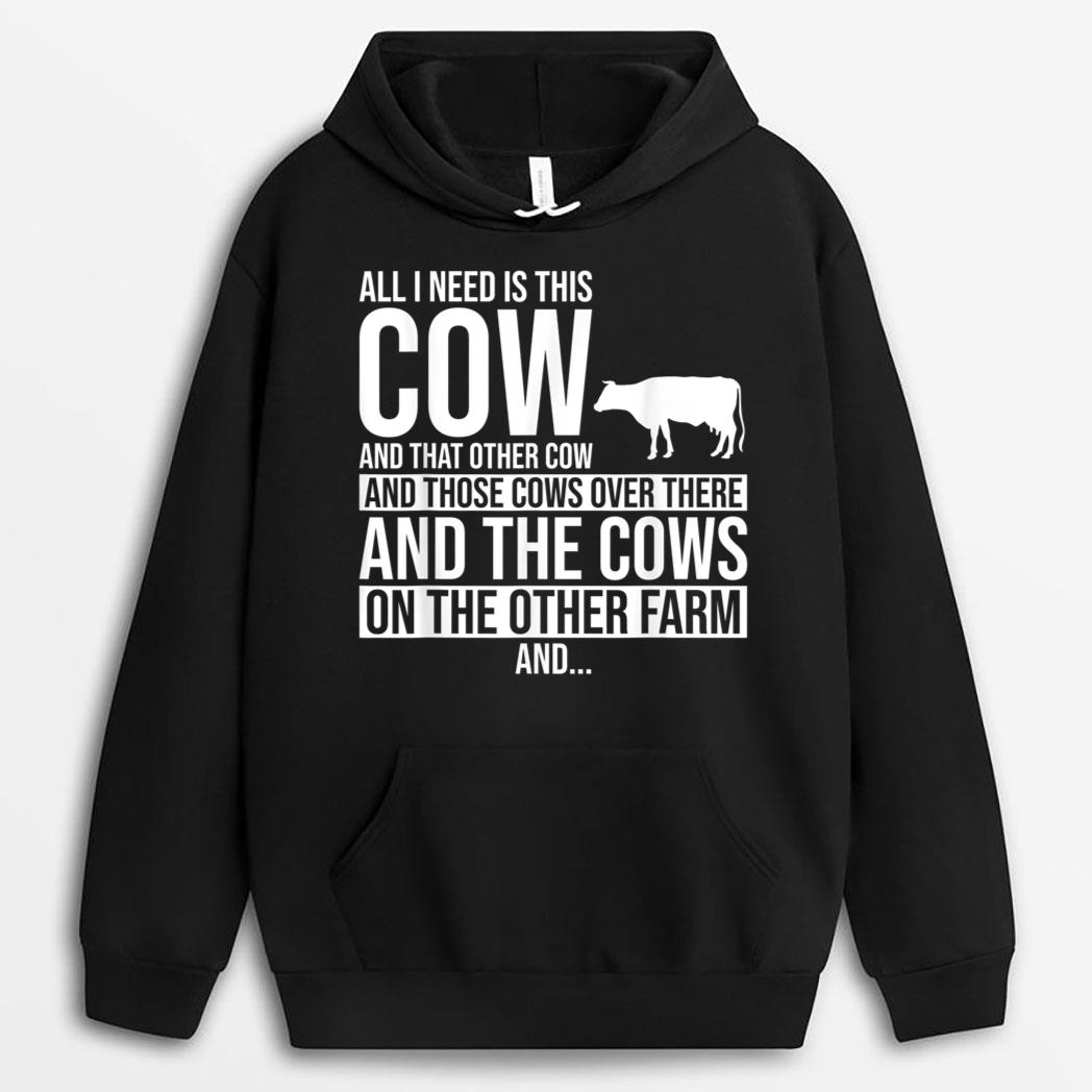 Funny Cow Farming Cows Tractor Farmer T-Shirt
