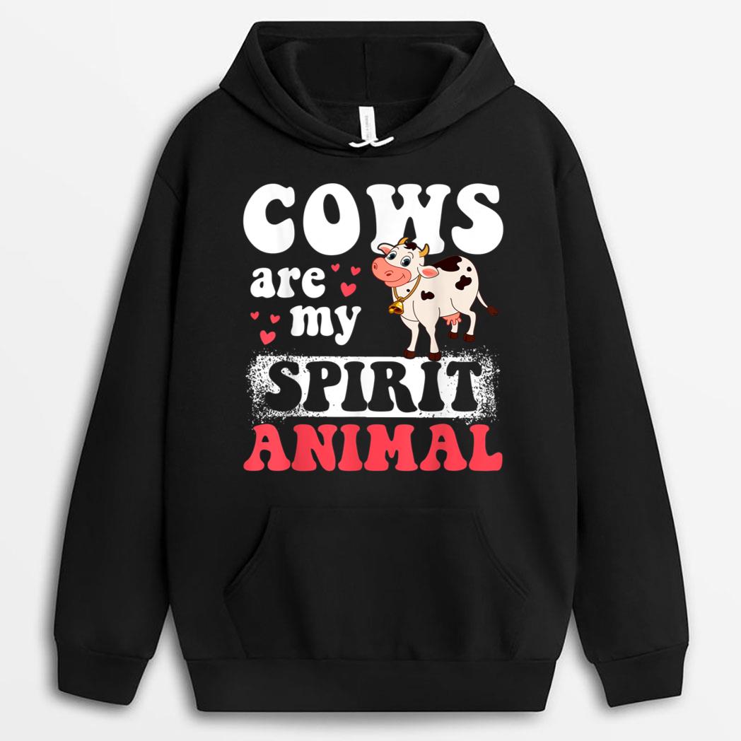Funny Cows Are My Spirit Animal Cow Lovers Owners Farmers T-Shirt