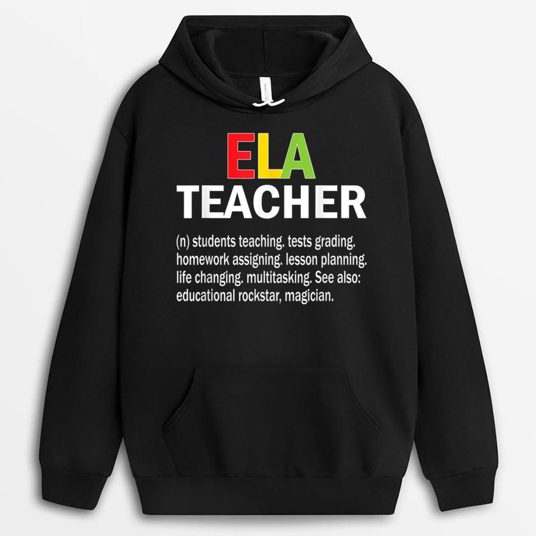 Funny ELA Teacher Definition English Language Arts Teacher T-Shirt