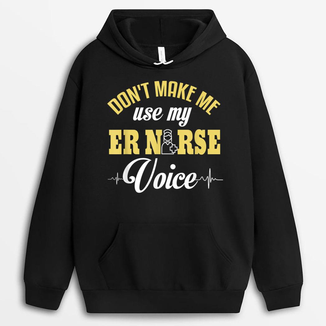 Funny ER Nurse  ER Nurse Voice Joke Emergency Nurse T-Shirt