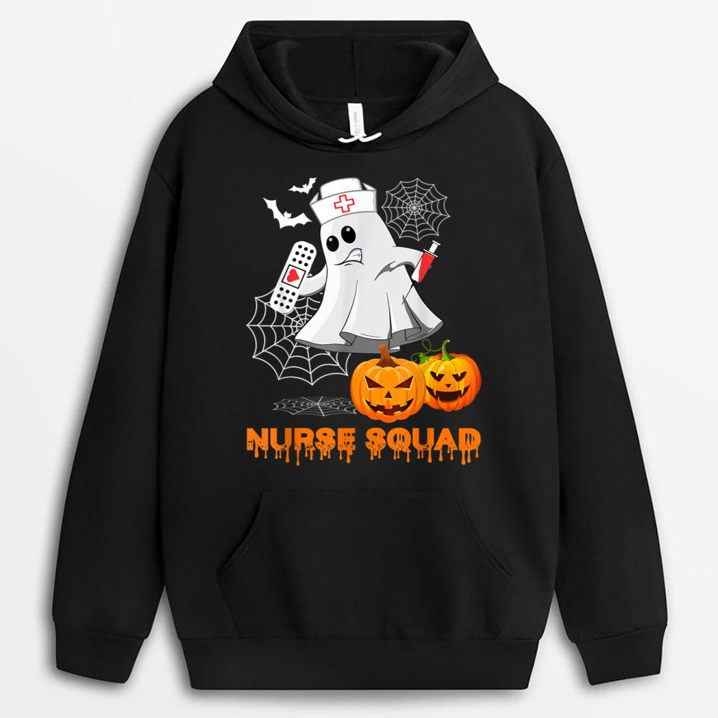 Funny Ghost Nurse Squad Happy Hallowee Costumes for Nursing T-Shirt