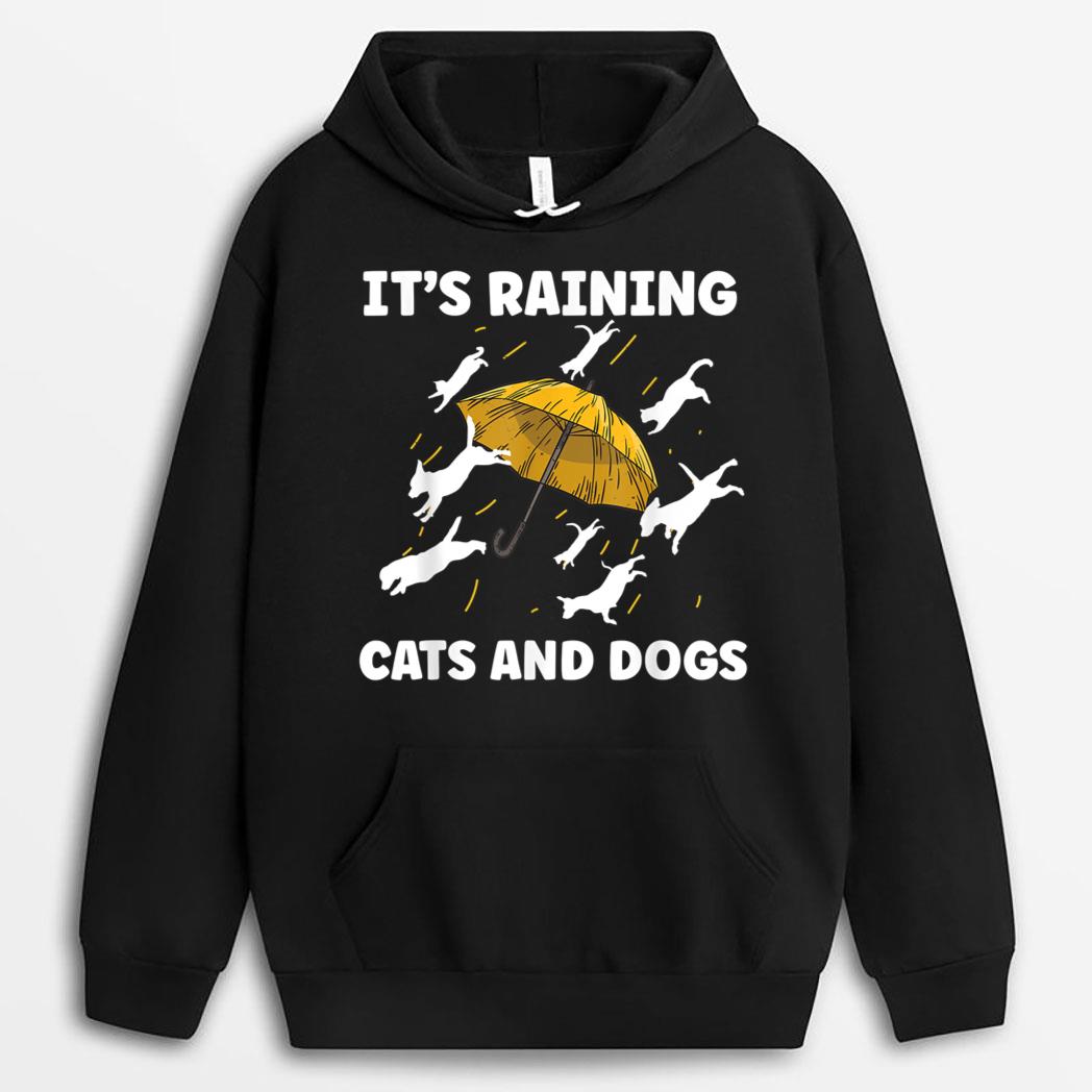 Funny Halloween It's Raining Cats And Dogs English Teacher T-Shirt
