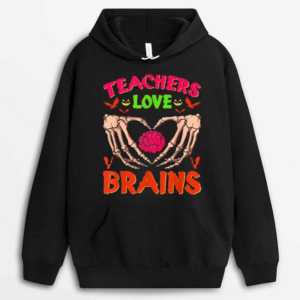 Funny Halloween Math Science Teachers Love Brains T-Shirt